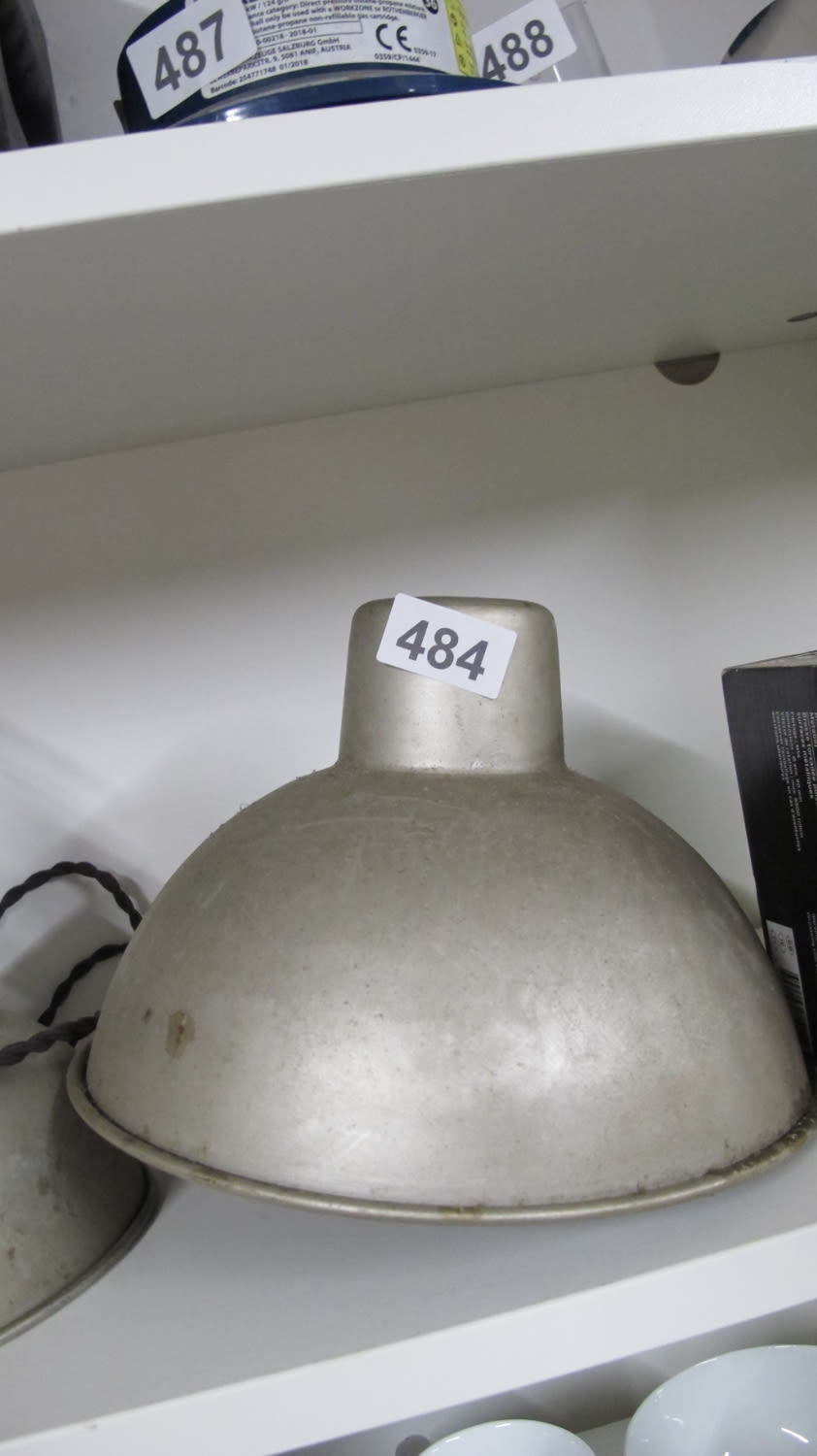 Lot 484: Vintage workshop light shade