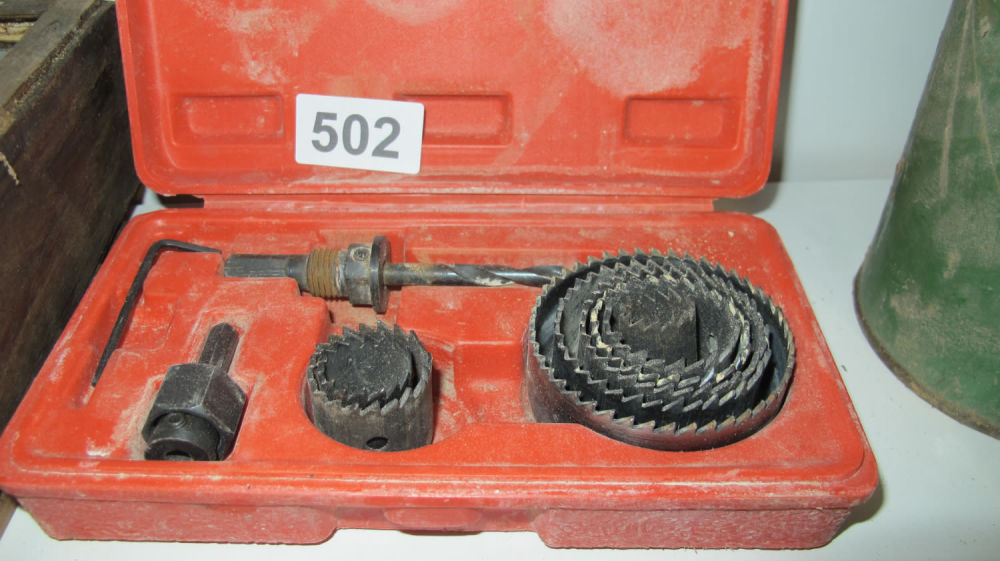 Lot 502: Hole saws