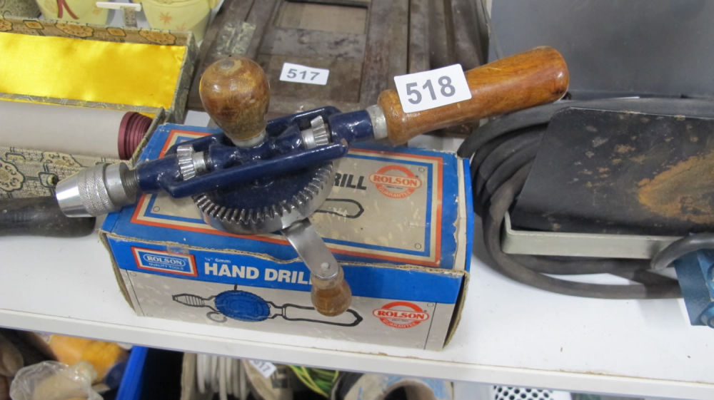 Lot 518: Hand drill