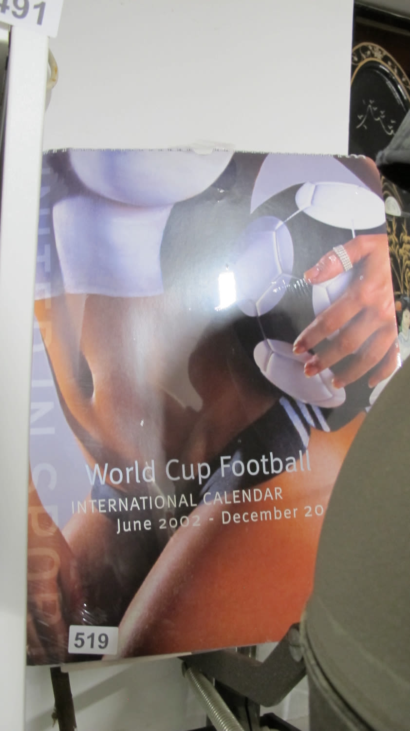 Lot 519: 2002-2003 Football glamour calendar full of painted tits
