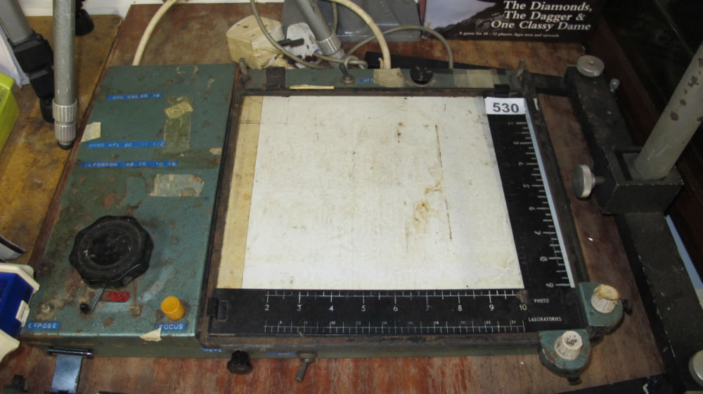 Lot 530: Vintage photographic enlarging easel masking frame 