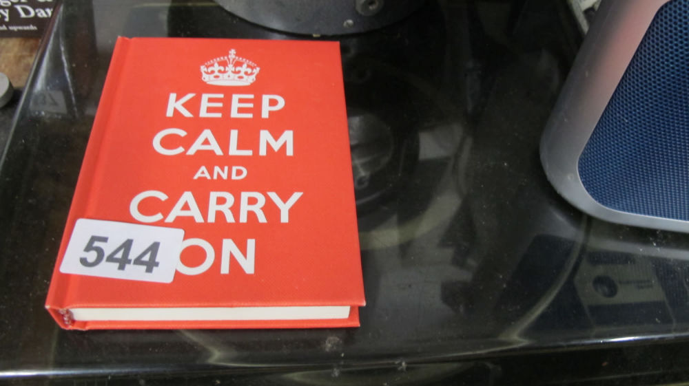 Lot 544: Keep Calm and Carry On notebook