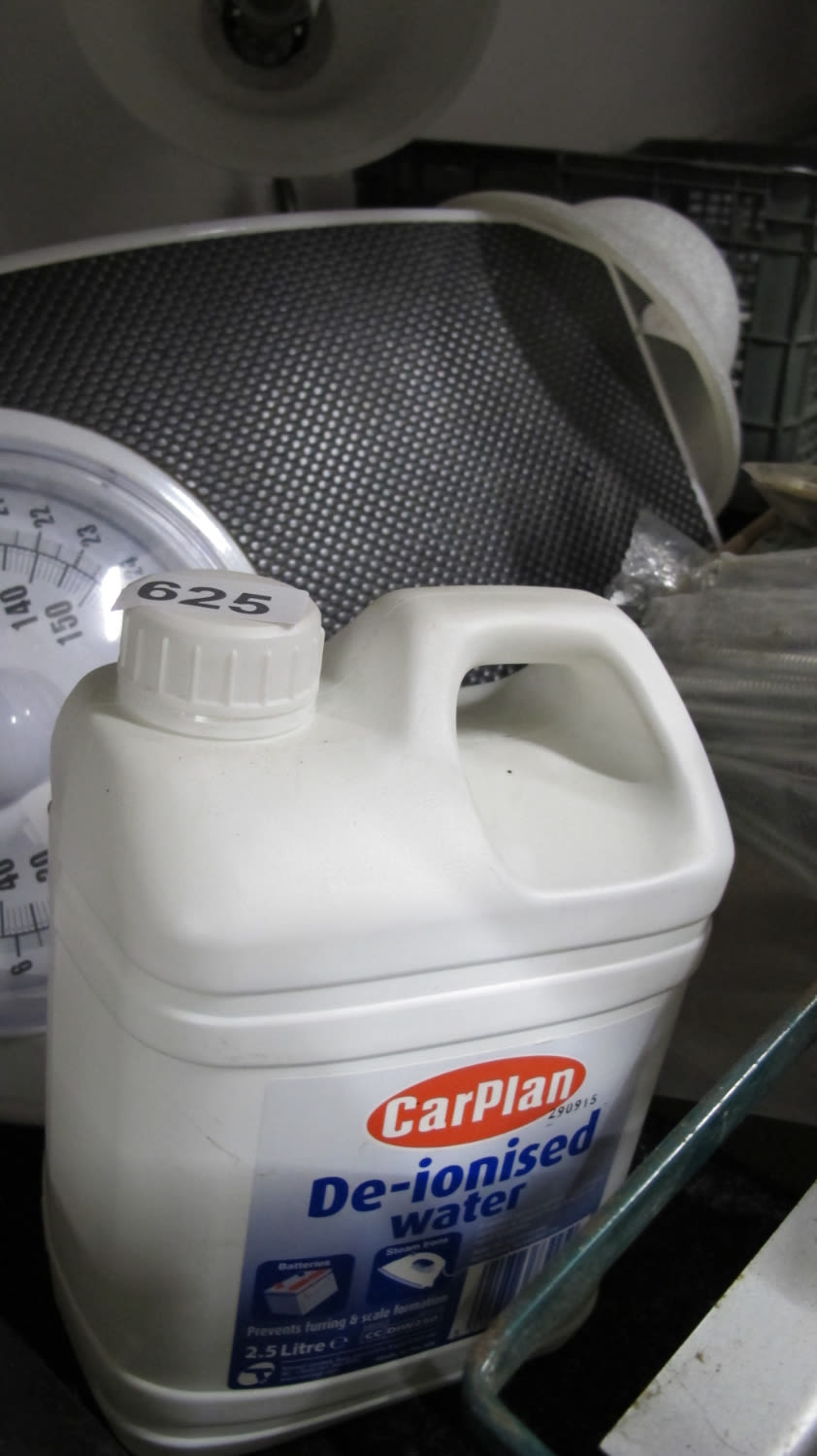 Lot 625: Gallon of deionised water