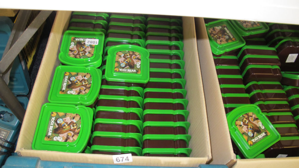 Lot 674: Yogi Bear sandwich boxes