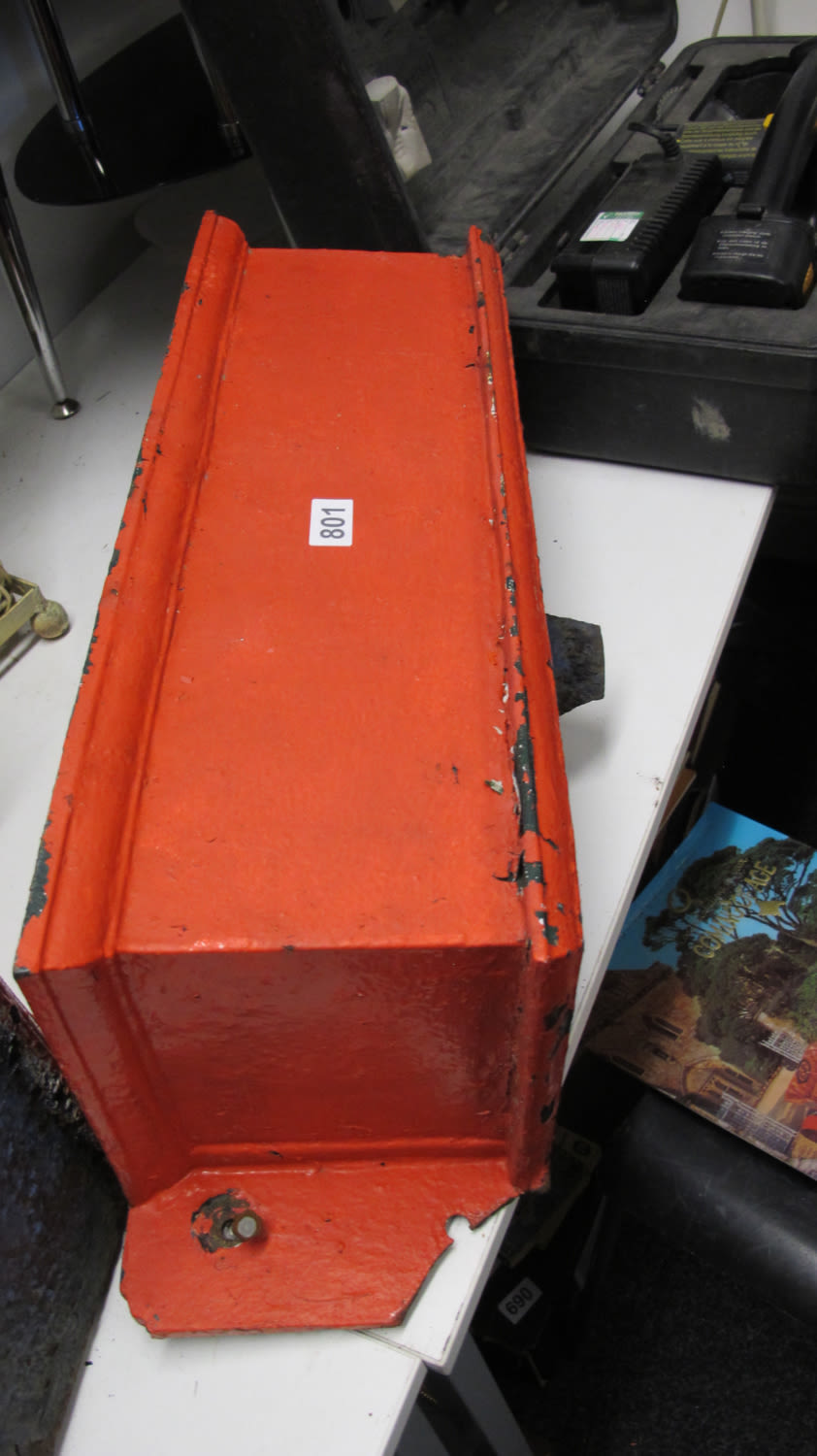 Lot 801: Cast metal rain hopper