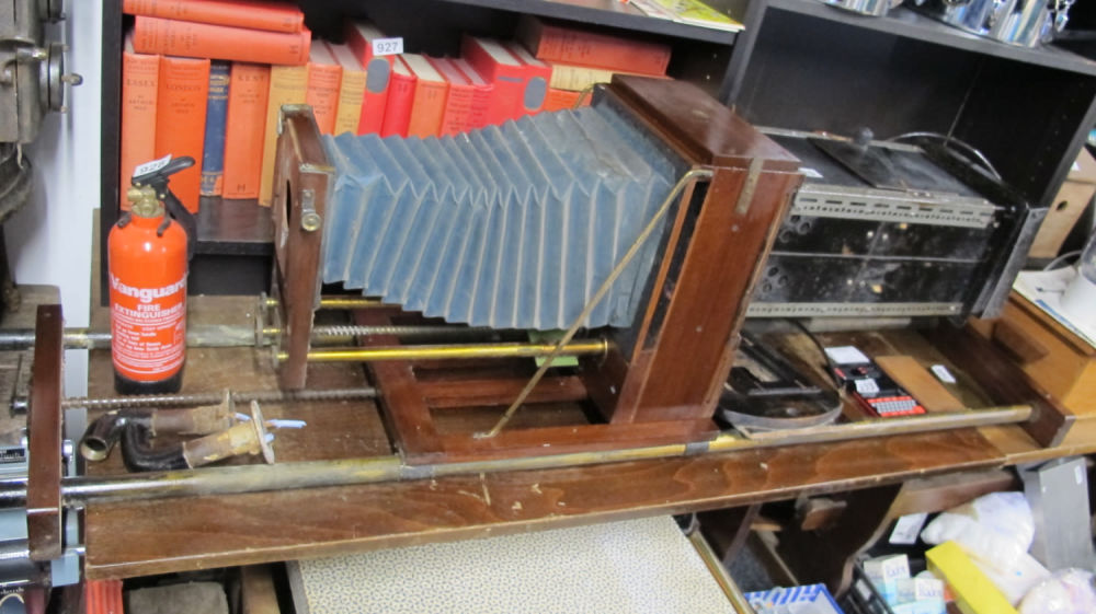 Lot 929: large bellows photographic enlarger