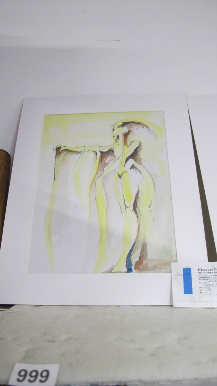 Lot 999: Painting signed by artist with certificate of authenticity