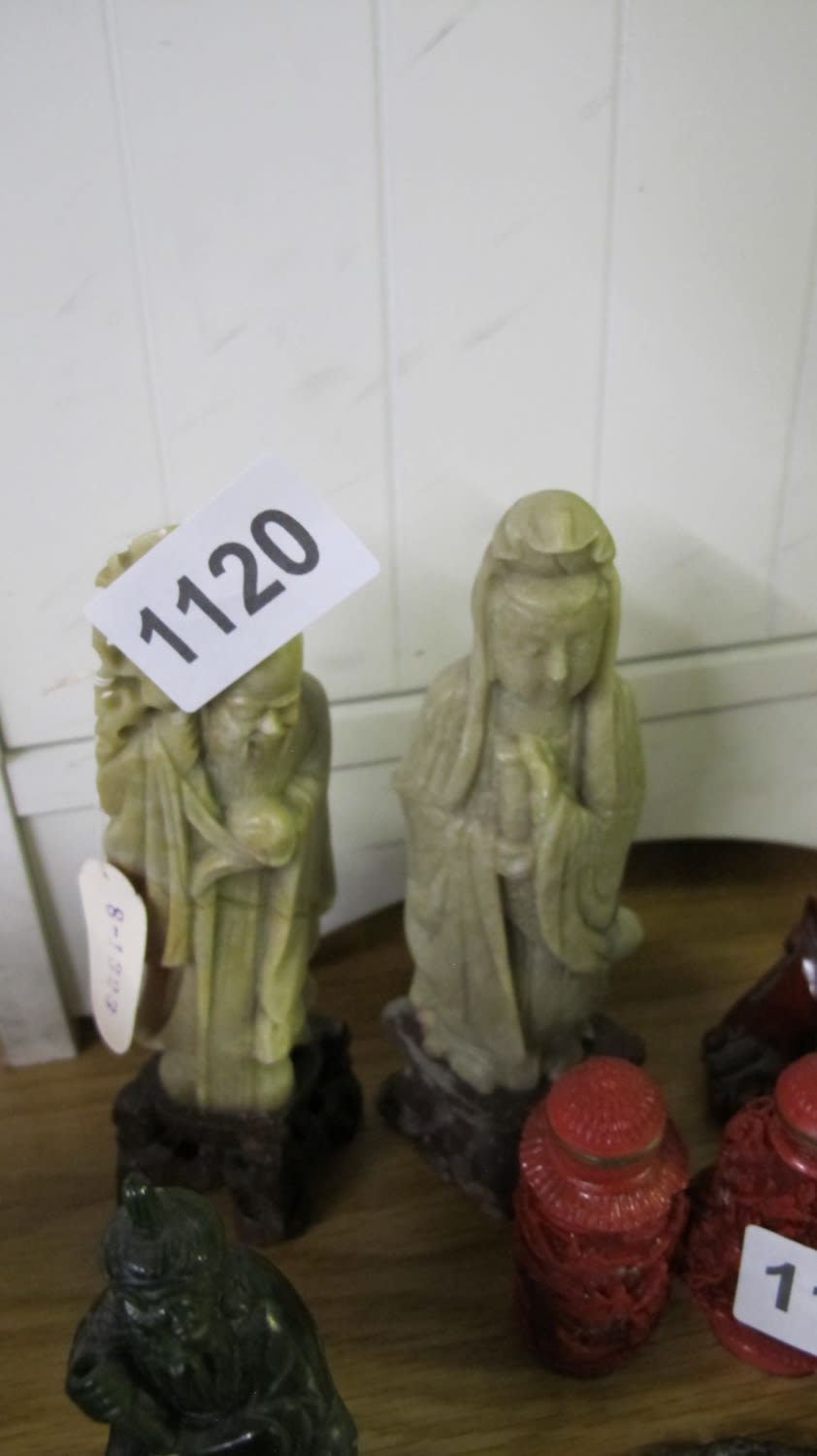 Lot 1120: soapstone figurines