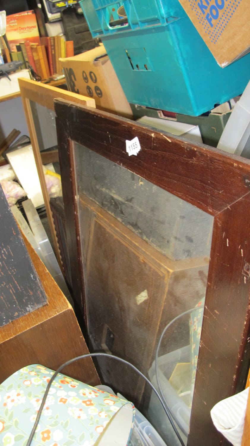 Lot 1155: wood framed mirror