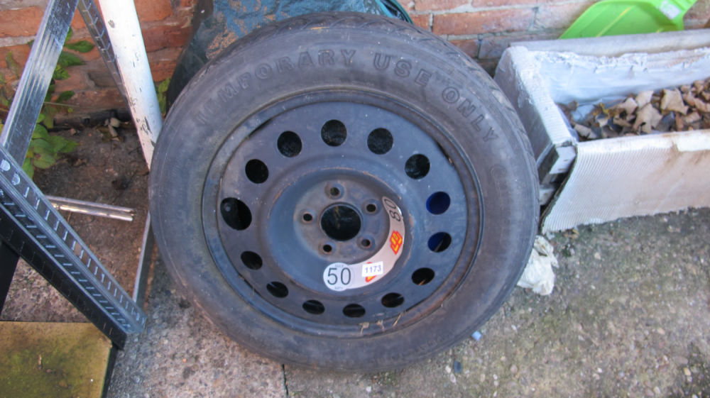 Lot 1173: emergency spare wheel