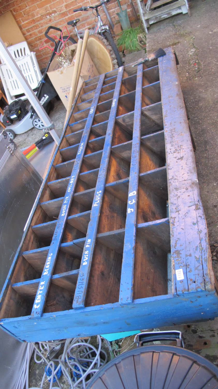 Lot 1182: workshop storage rack