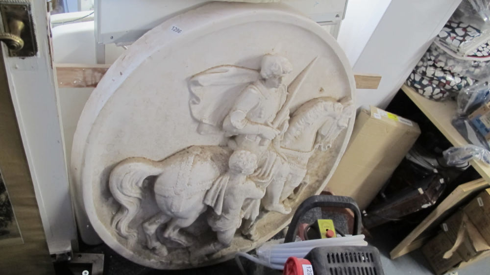 Lot 1296: Extra large plaster wall centre piece of a...
