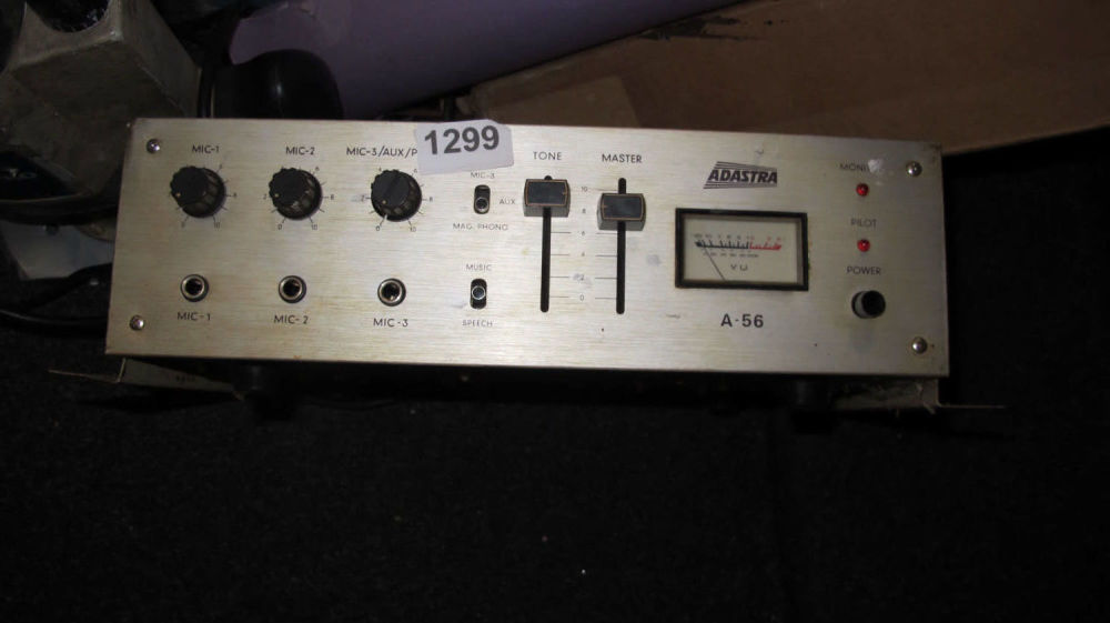 Lot 1299: ADASTRA A56 50W PA mixer/Amp + DAP Audio...