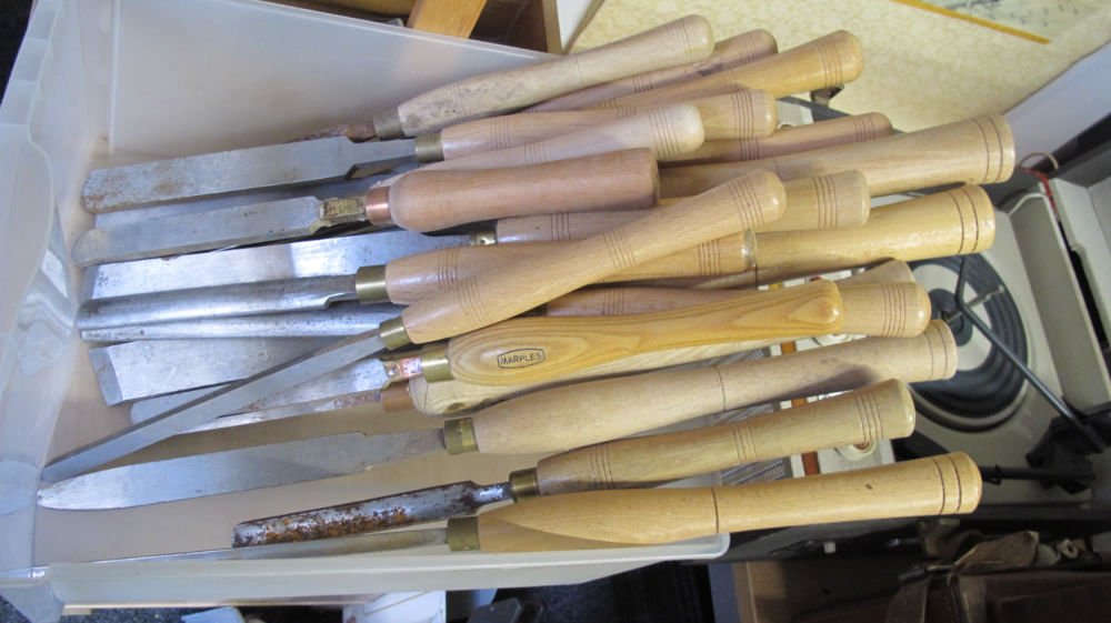 Lot 1300: A large collection of carpenters long handled marples...