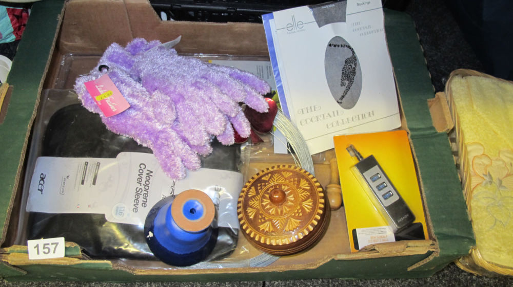 Lot 157: box of misc