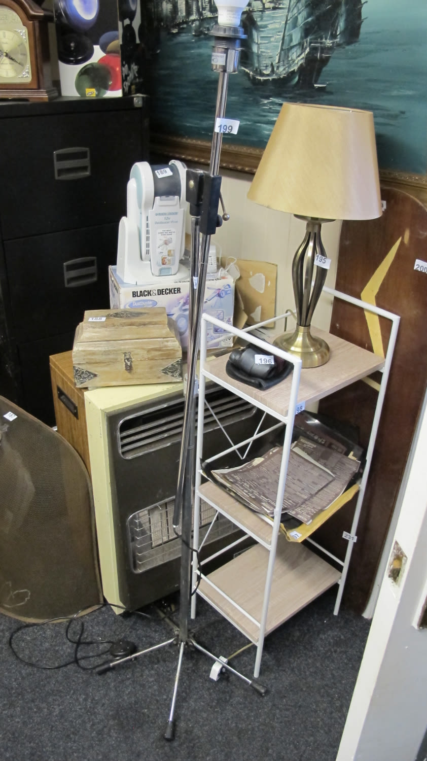 Lot 199: Floor standing lamp made from a microphone stand