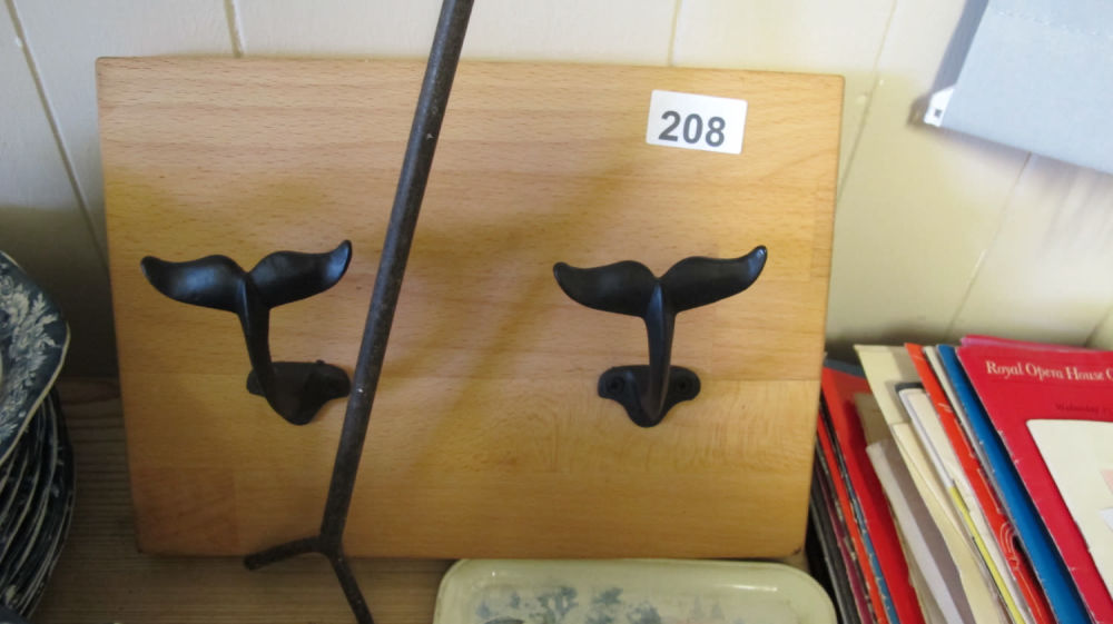 Lot 208: Whale tail coat rack