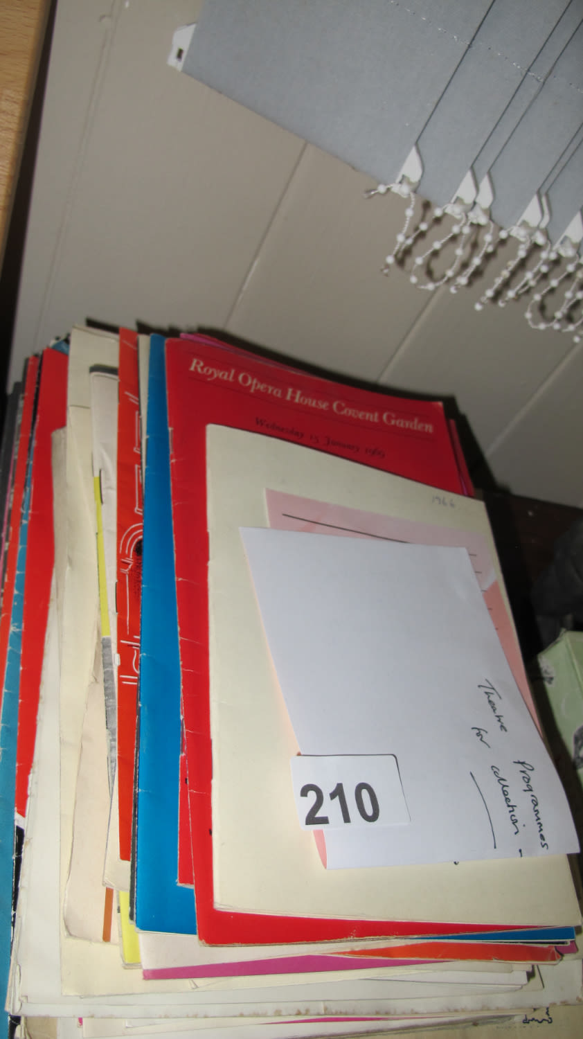 Lot 210: Vintage theatre programmes