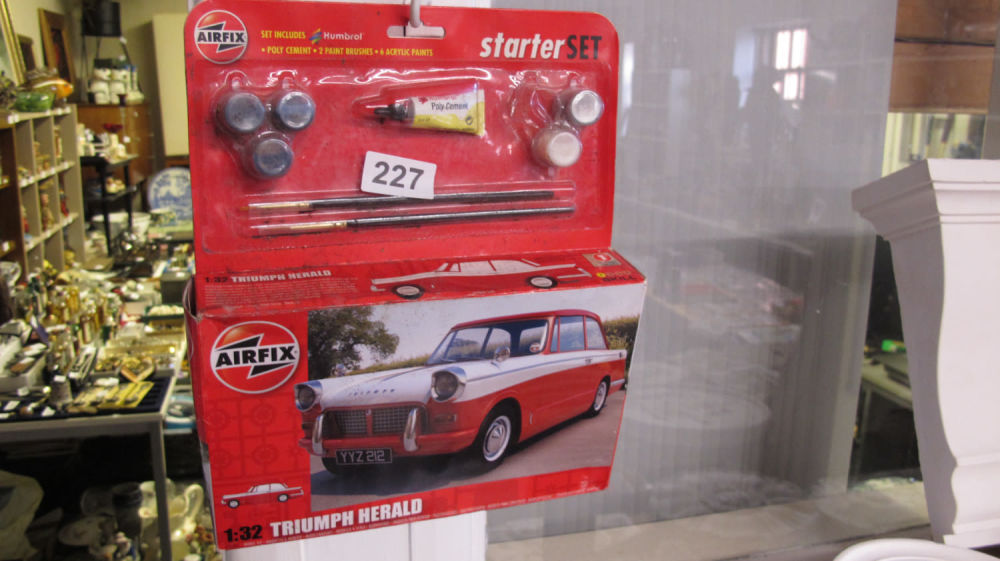 Lot 227: Brand new old stock Airfix Triumph Herald model...