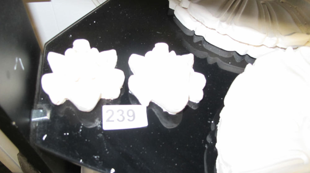Lot 239: 2 plaster moulding decorations