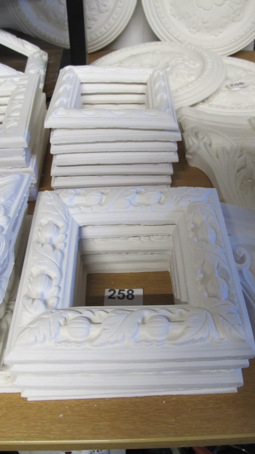 Lot 258: Decorative plaster framing mouldings