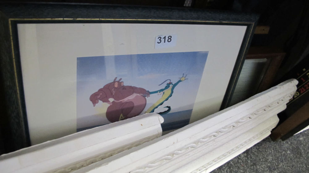 Lot 318: Framed and glazed Fantasia picture