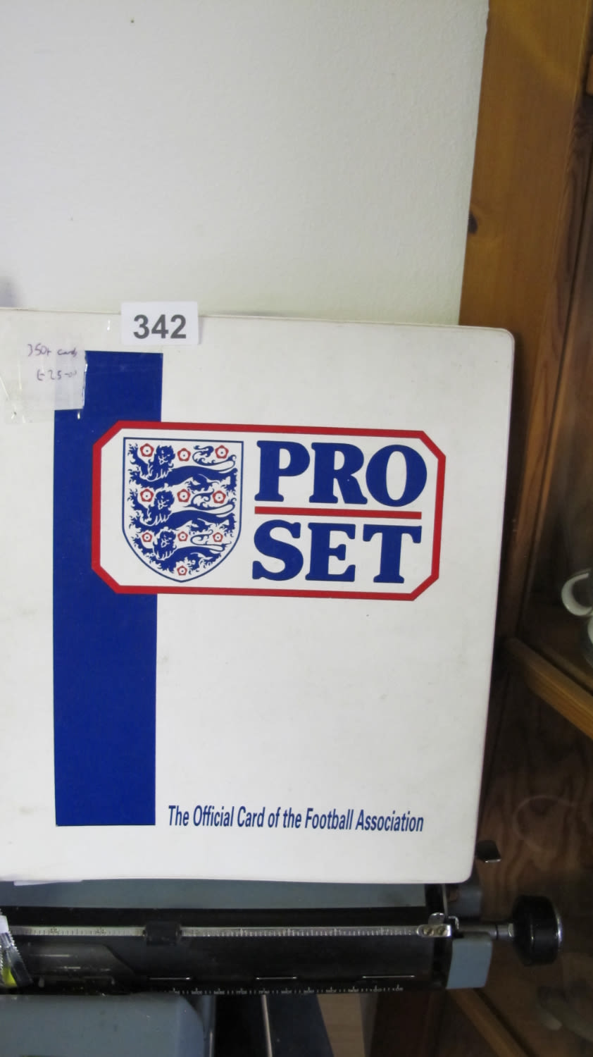 Lot 342: A folder of vintage football collectors cards