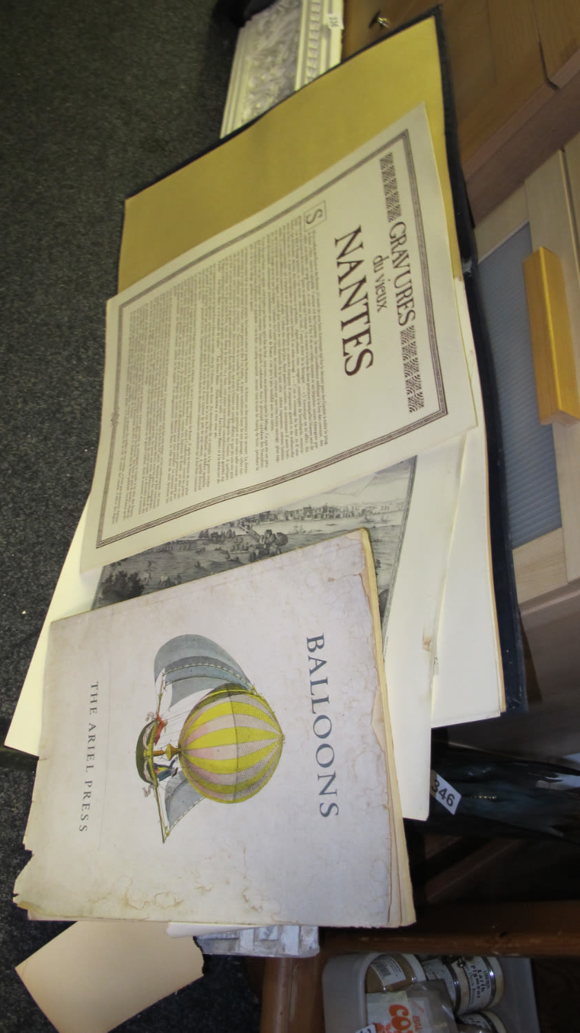 Lot 345: 2 Collections, gravures of old Nantes and lithographs...