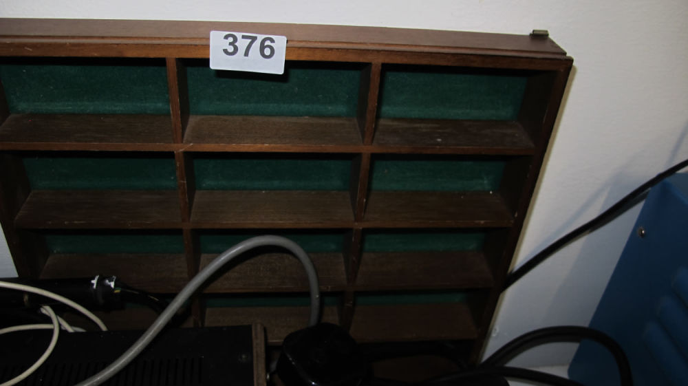 Lot 376: Collectors display shelves
