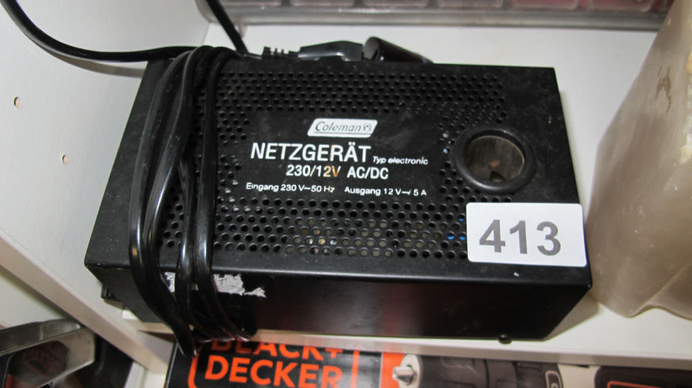 Lot 413: 12v transformer