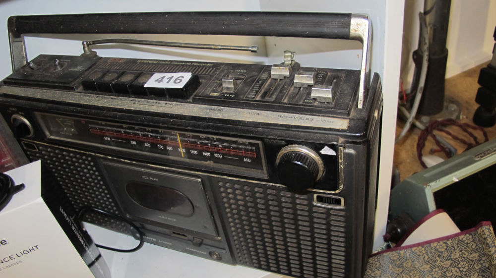 Lot 416: Vintage radio cassette player
