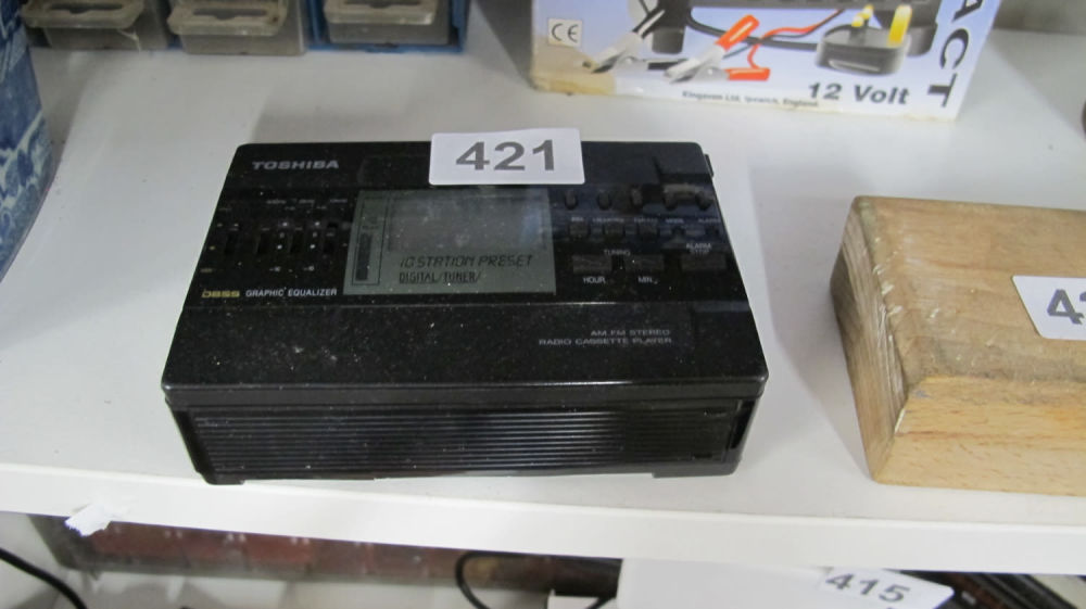 Lot 421: Toshiba radio cassette player