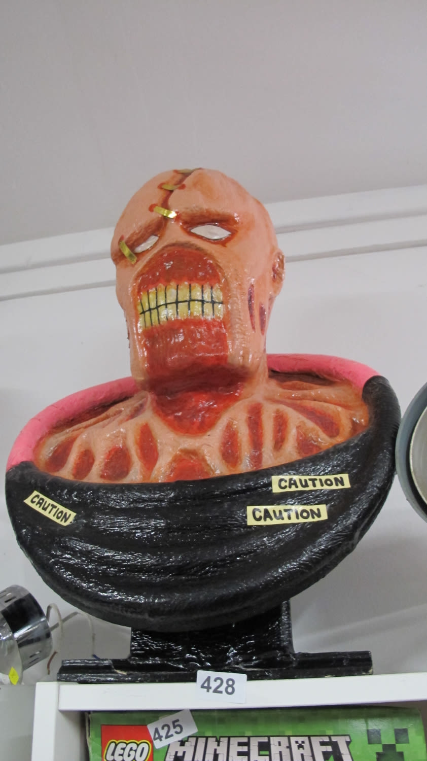 Lot 428: Head and shoulders casting of Phill's ex-wife.