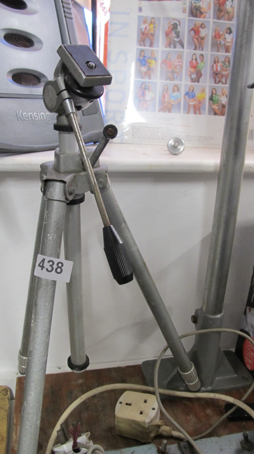 Lot 438: Vintage camera tripod