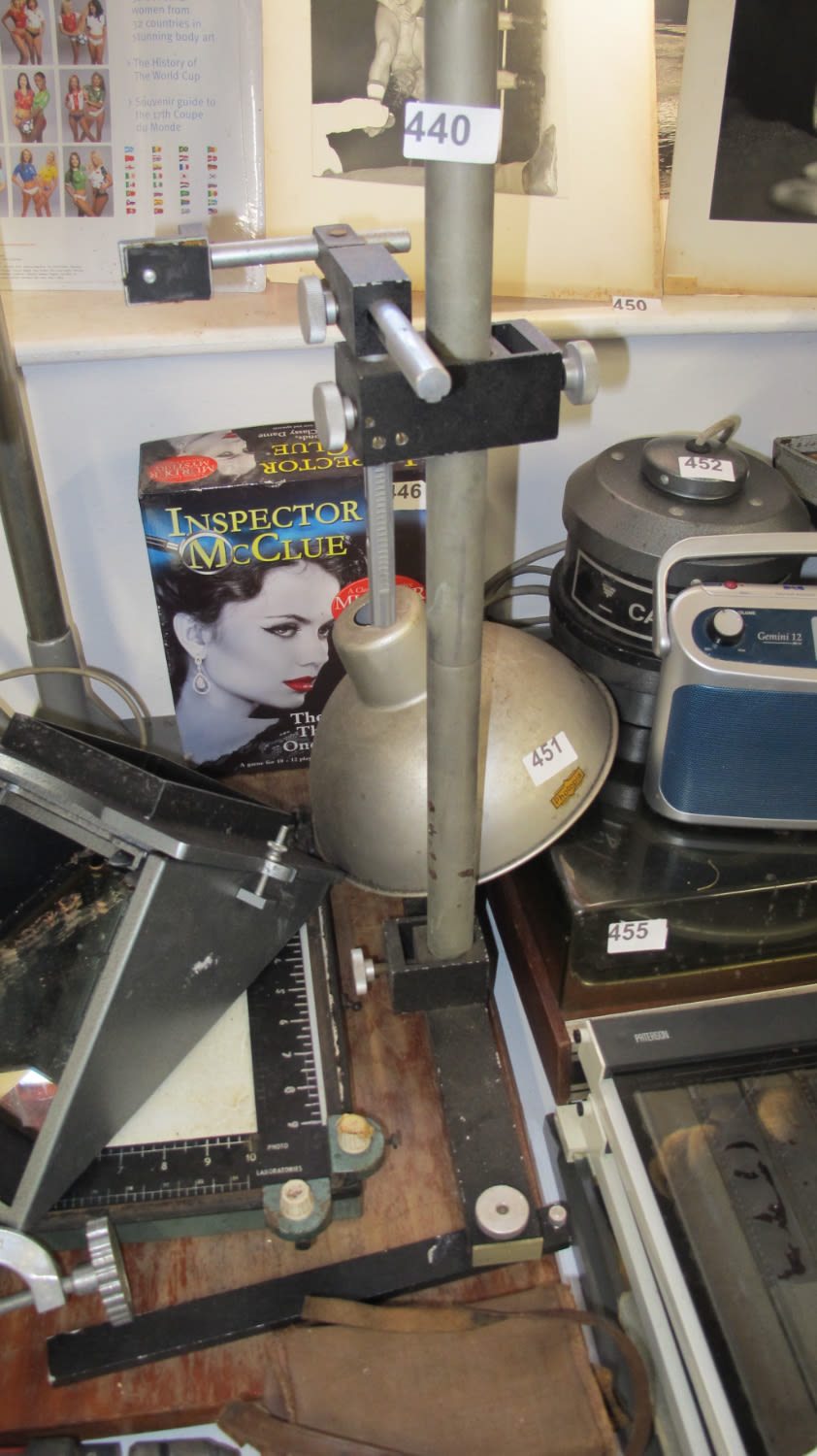 Lot 440: Photographic enlarger stand