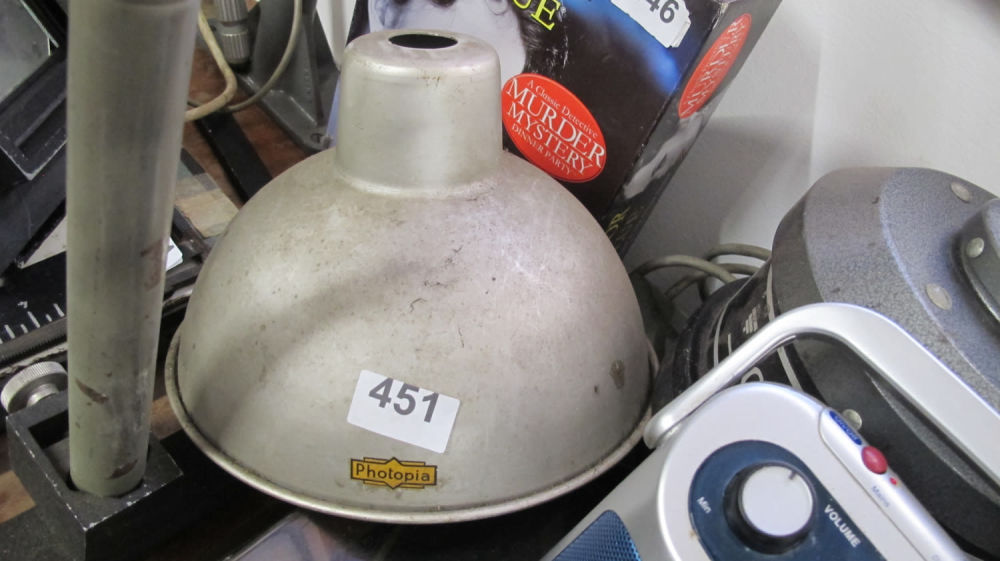 Lot 451: Vintage industrial lamp shade