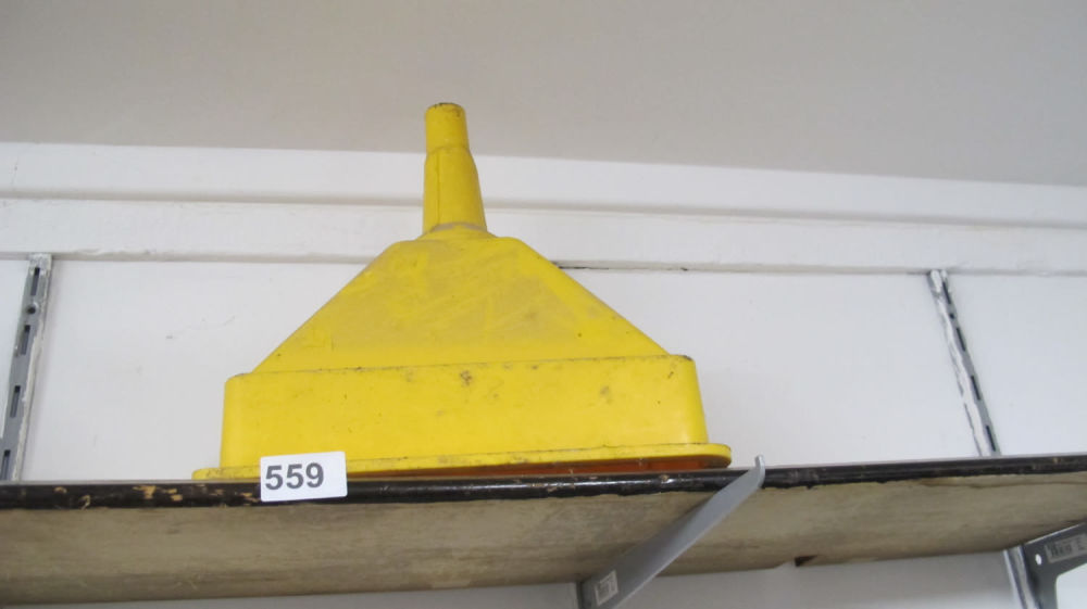 Lot 559: Large plastic funnel