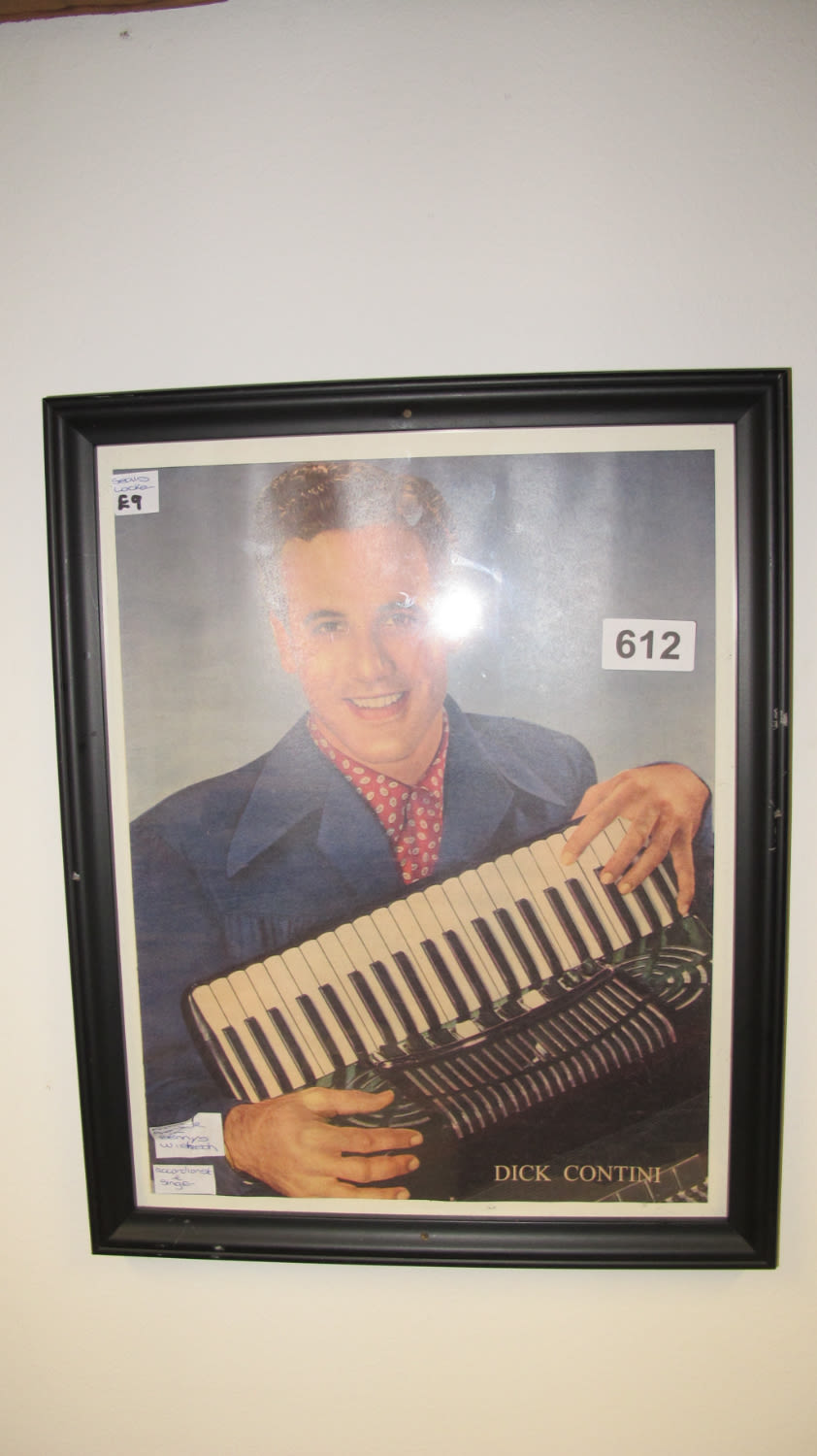 Lot 612: framed and glazed picture from Frankie & Benny's