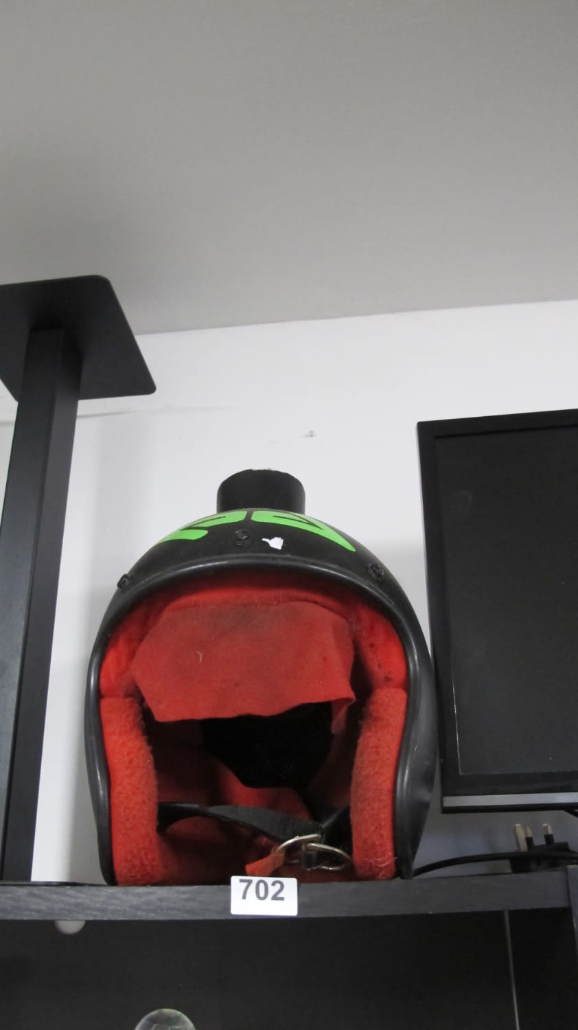 Lot 702: Vintage crash helmet