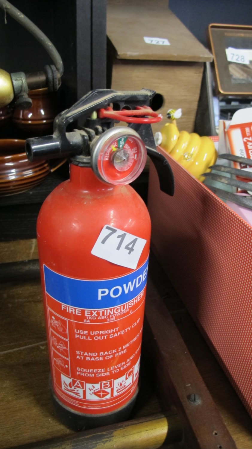 Lot 714: Powder fire extinguisher