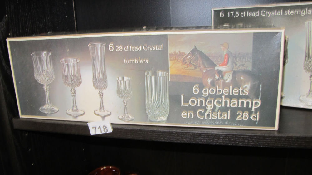 Lot 718: LEad crystal glasses