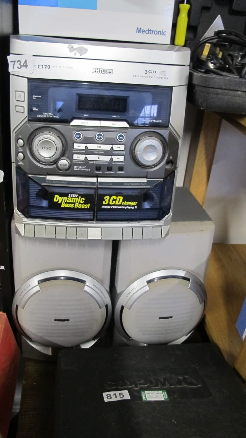Lot 734: Philips hifi system