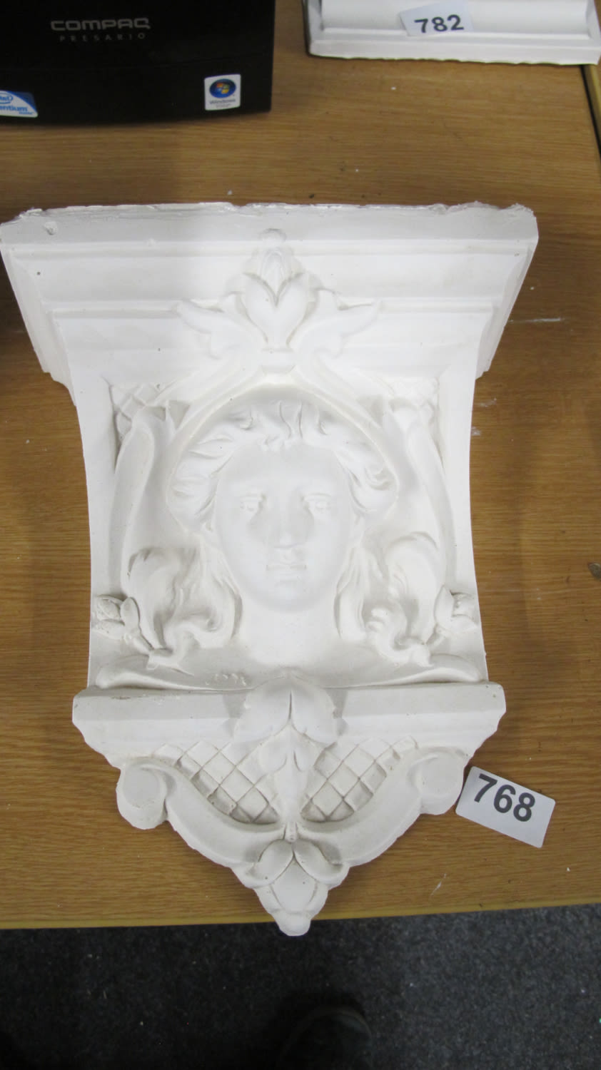 Lot 768: A beautiful ornate plaster moulding. The dimensions are...