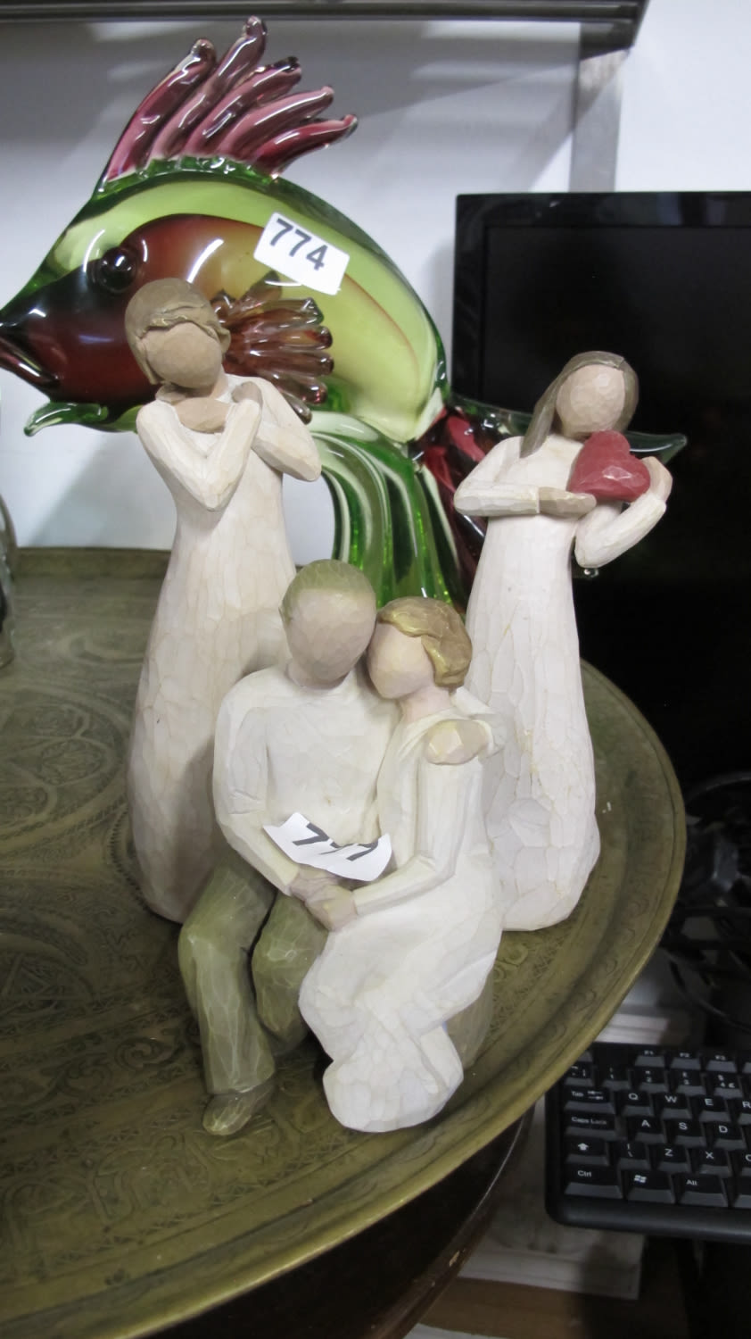Lot 777: 3 Willow tree figurines