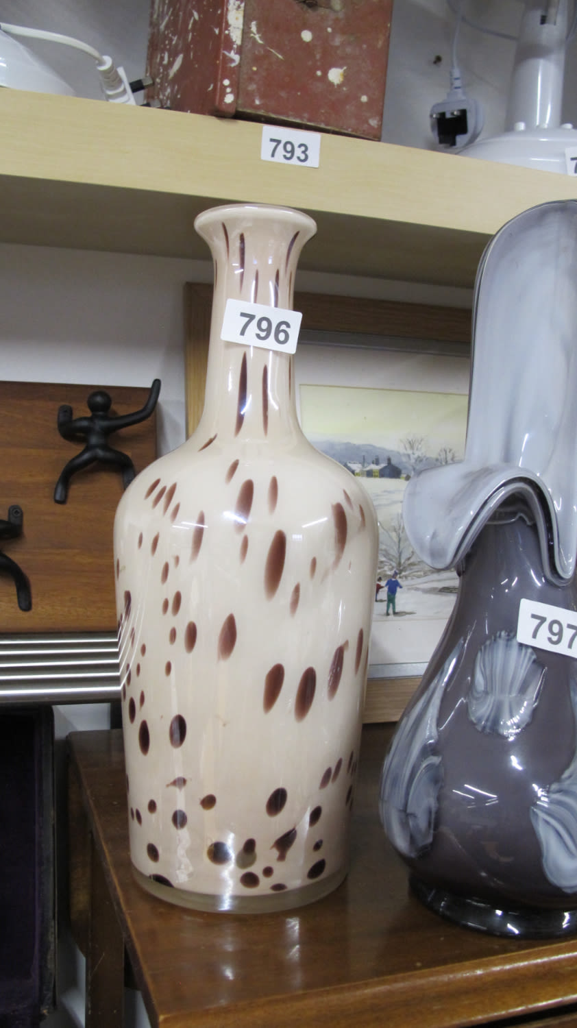 Lot 796: Art glass bottle vase