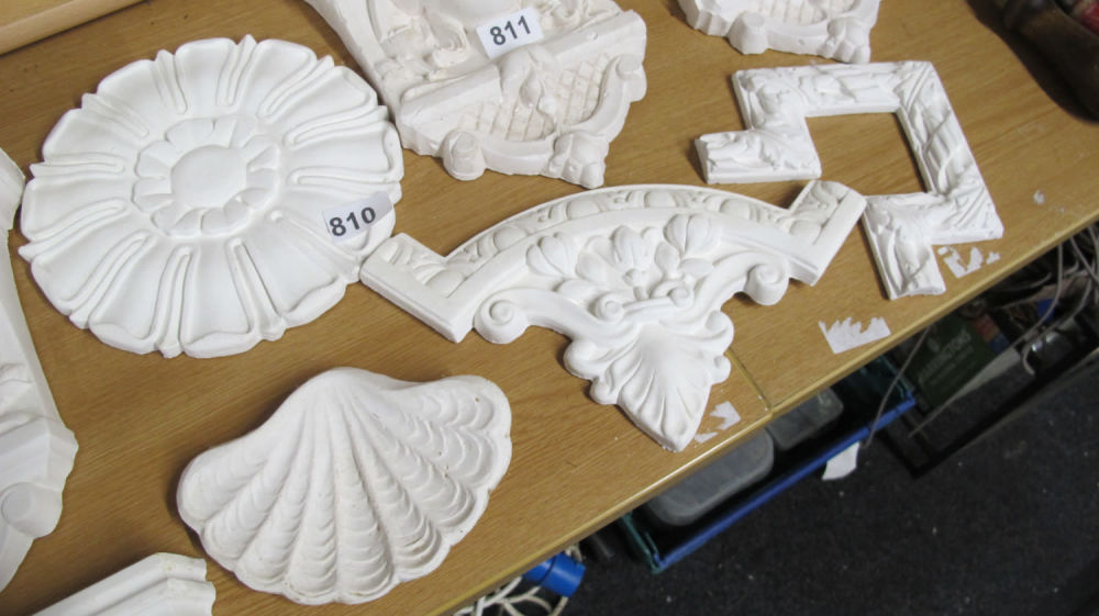 Lot 810: Plaster mouldings