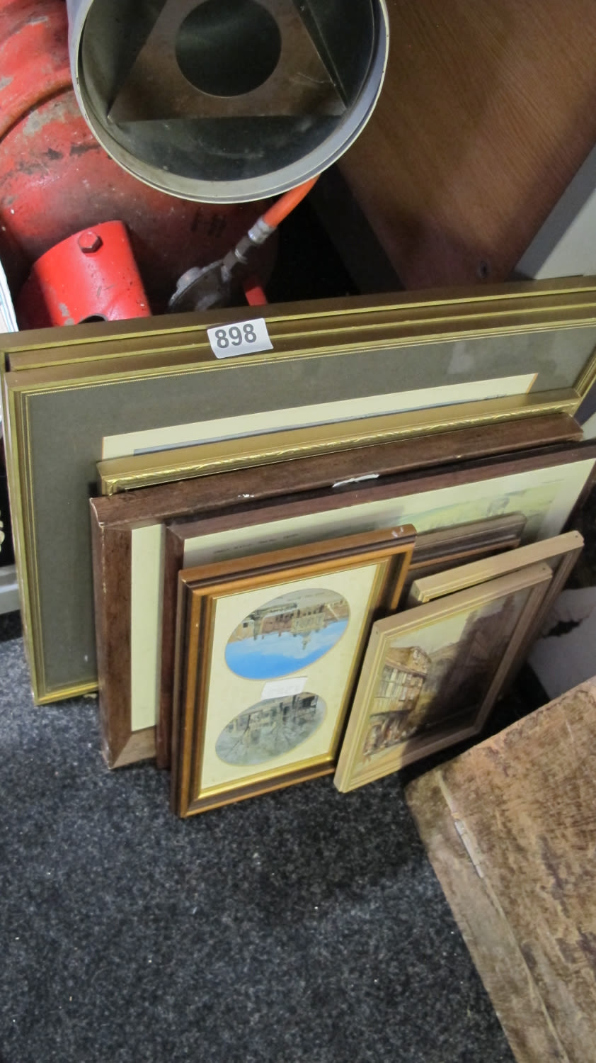 Lot 898: A quantity of pictures and frames
