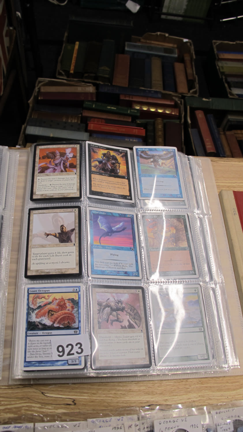 Lot 923: A folder of vintage Magic the Gathering cards