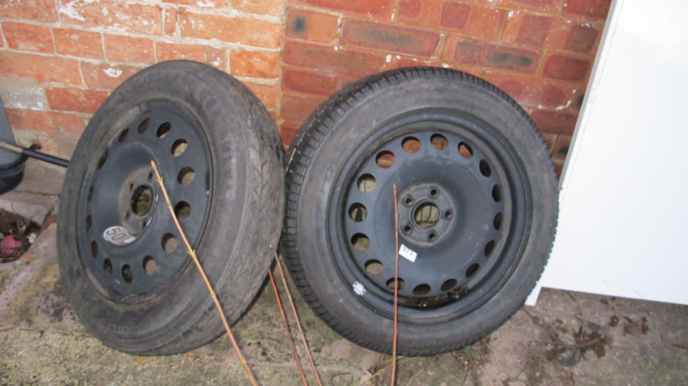 Lot 973: 2 car wheels