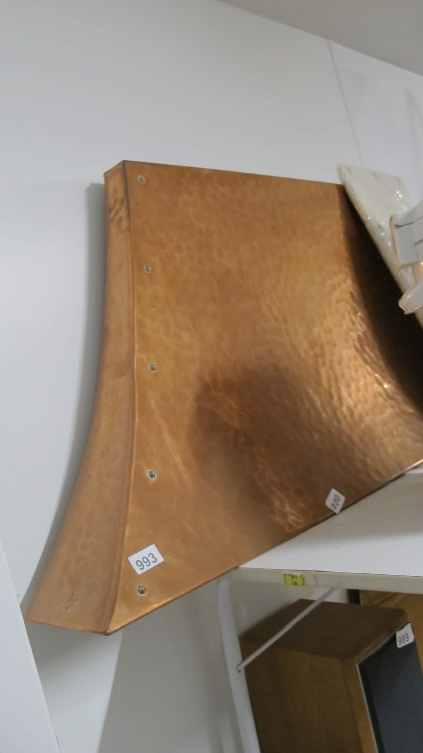 Lot 993: Large copper fire hood
